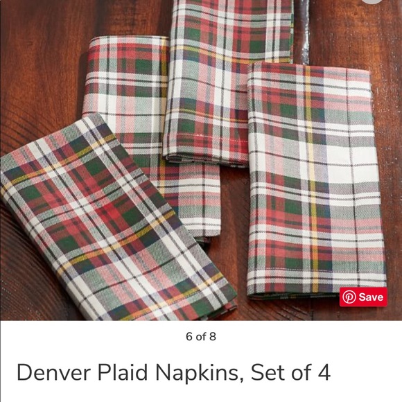 Pottery Barn Kitchen Denver Plaid Napkins Poshmark